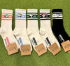 Snoopy Sports Crew Ankle Socks : Green Line