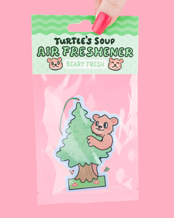 Woodland Bear Pine Tree Fresh Cute Scented Car Air Freshener