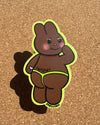 Cheeky Brat Brown Bunny Sticker