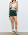 Green Parker Striped Track Shorts
