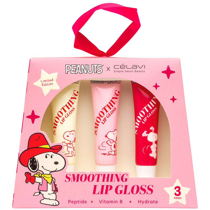 Celavi X Peanuts Smoothing 3Pc Lip Gloss Set