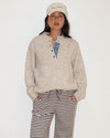 Two Tone Snap Collar Sweater