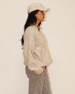Two Tone Snap Collar Sweater