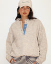 Two Tone Snap Collar Sweater