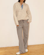 Two Tone Snap Collar Sweater