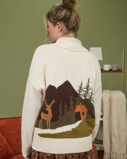 Camp Jacquard Cardigan Sweater