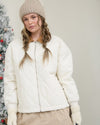 Ivory Quilted Barn Jacket