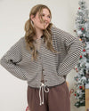 Brown Maria Striped Cardigan