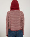 Burgundy Maria Striped Cardigan