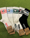 Snoopy Sports Crew Ankle Socks : Sky Line