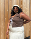 Chocolate Floral Quilted Vest