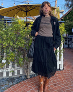 Black Tiered Draw String Skirt