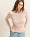 Ruched Side Long Sleeve Top