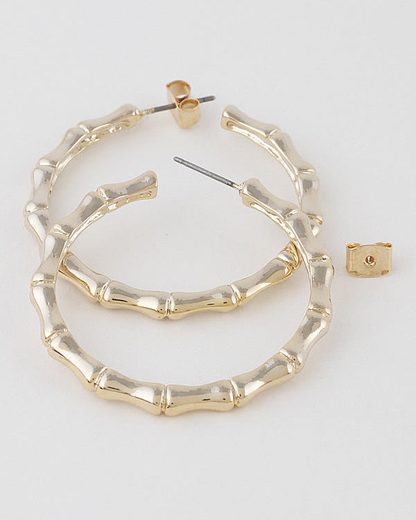 Bamboo Hoop Earrings