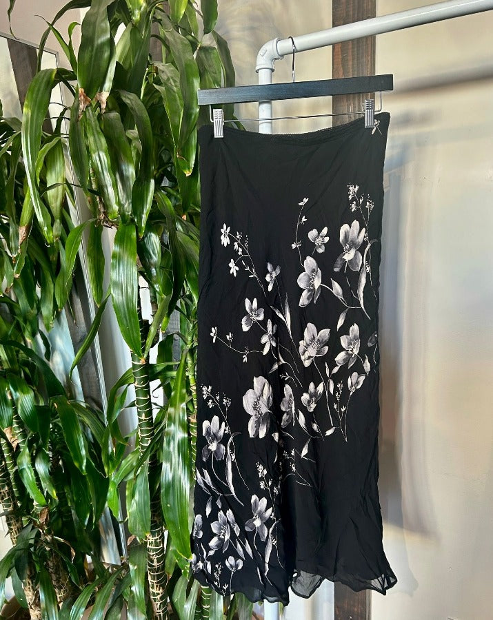 Vintage Moody Floral Maxi Skirt