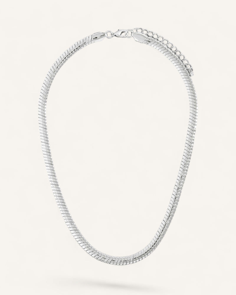 Silver Gold Dipped Classic Snake Chain Necklace