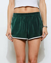 Green Parker Striped Track Shorts
