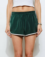 Green Parker Striped Track Shorts