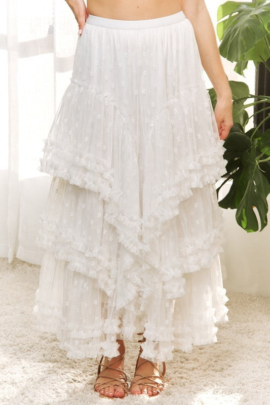 Plus Size Ruffle Tulle Skirt
