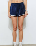 Navy Parker Striped Track Shorts