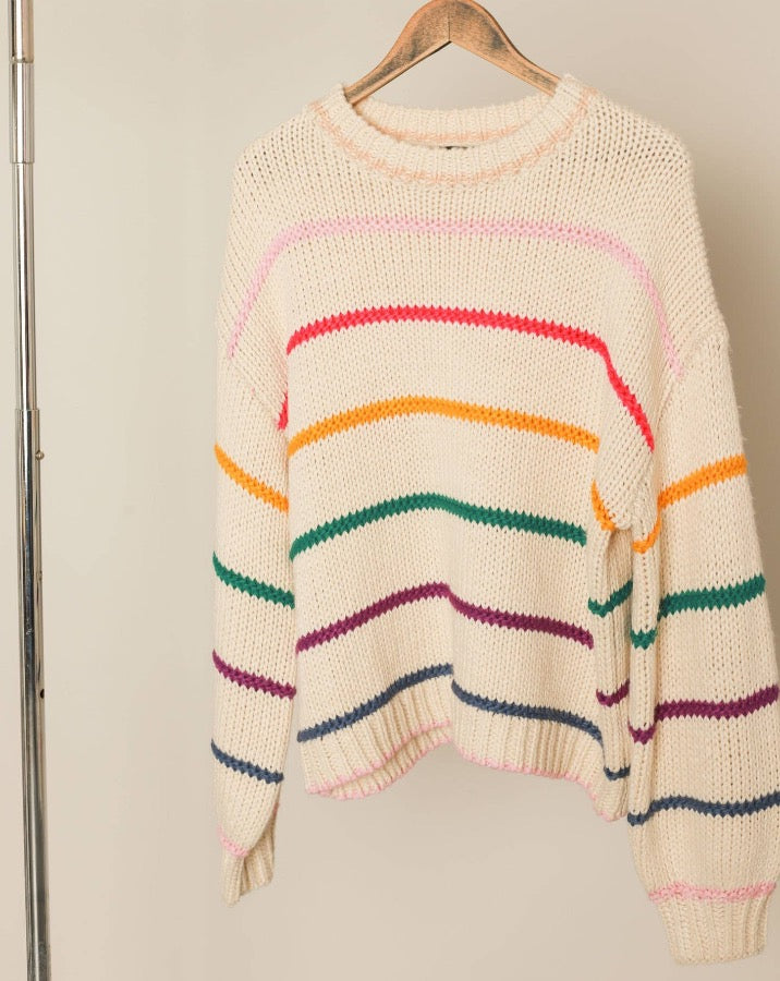 Rainbow Striped Sweater