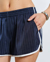 Navy Parker Striped Track Shorts