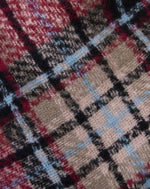 Plaid Burgundy Wrap Scarf