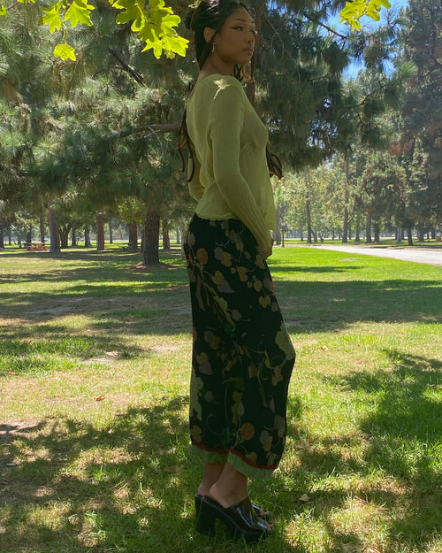 Vintage Floral Cropped Pants