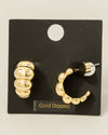 Gold Dipped Puffy Bubble Hoop Earrings