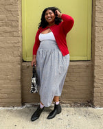 Black Check Drop Waist Skirt