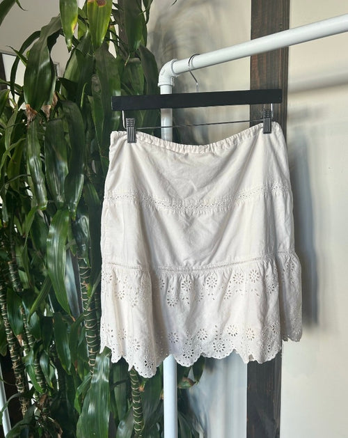Vintage Dainty Eyelet Skirt