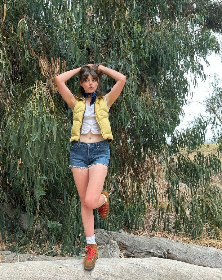 Vintage Yellow Puffer Vest