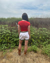 Vintage White Fila Athletic Shorts