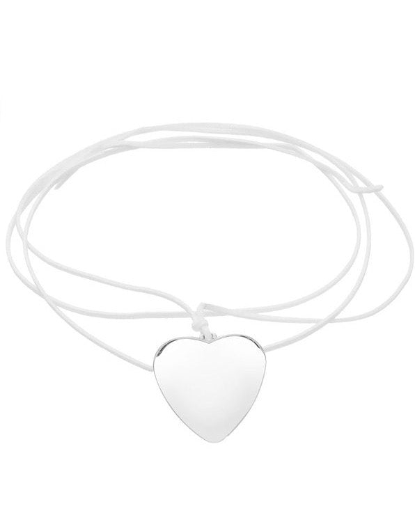 Silver Heart Wrap Choker