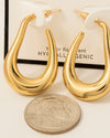 Abstract Oval Hoop Earring