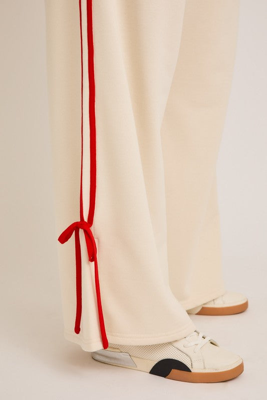 Vanilla Bow Side Track Pants