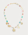 Glass Beaded Charm Necklace