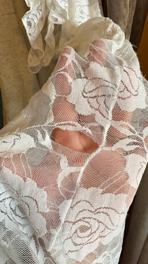 Vintage Lace Milkmaid Top