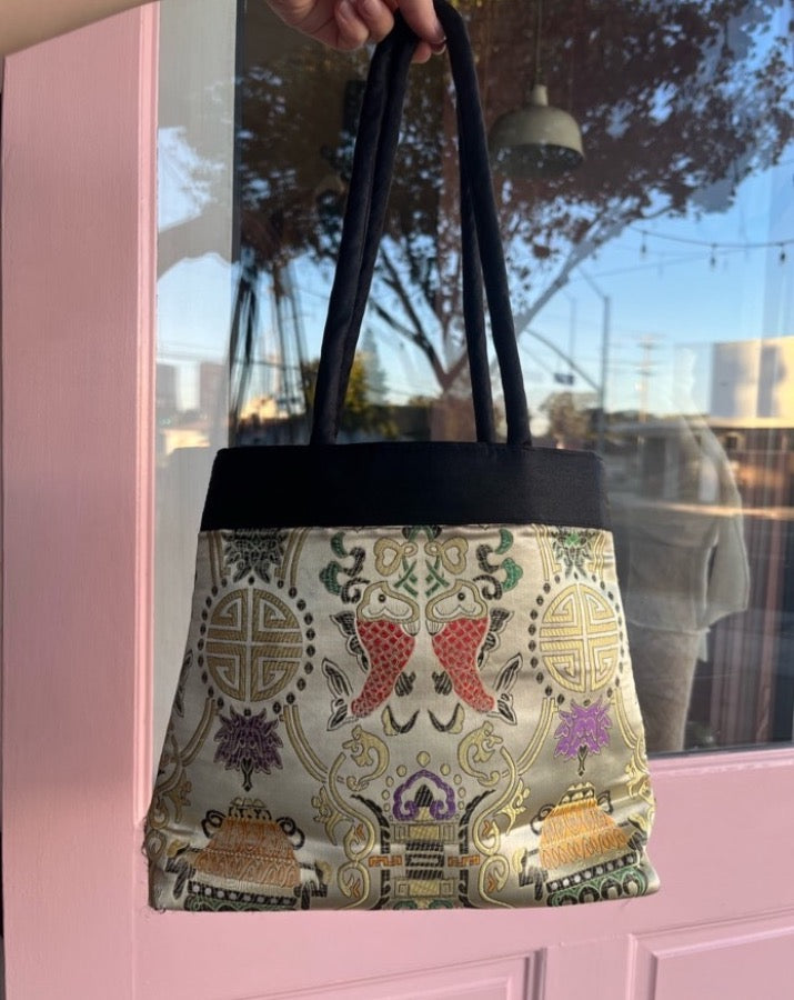 Black and Brocade Evening Bag