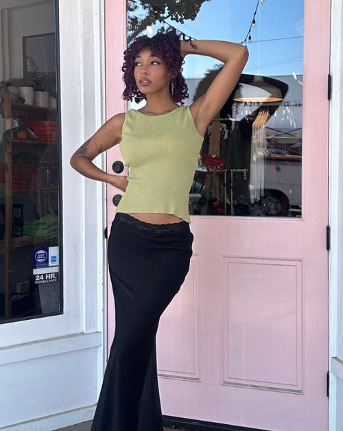 Vintage Sage Beaded Tank