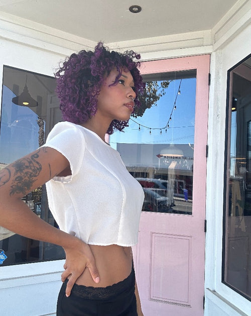 Cropped White Blouse