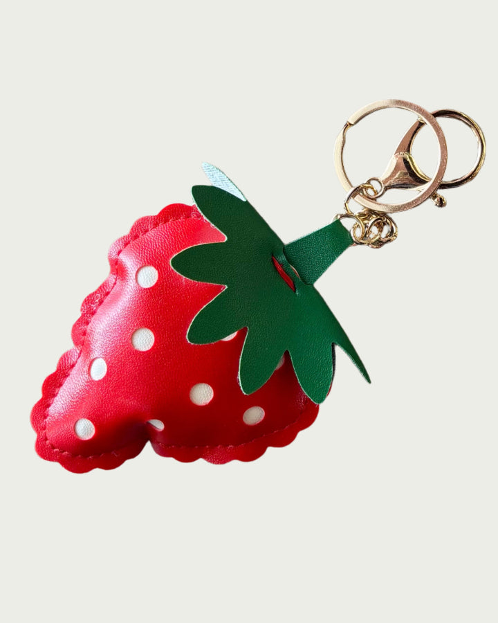 Puff Strawberry Bag Charm
