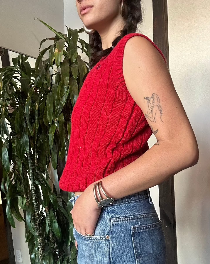 Vintage Red Sweater Vest