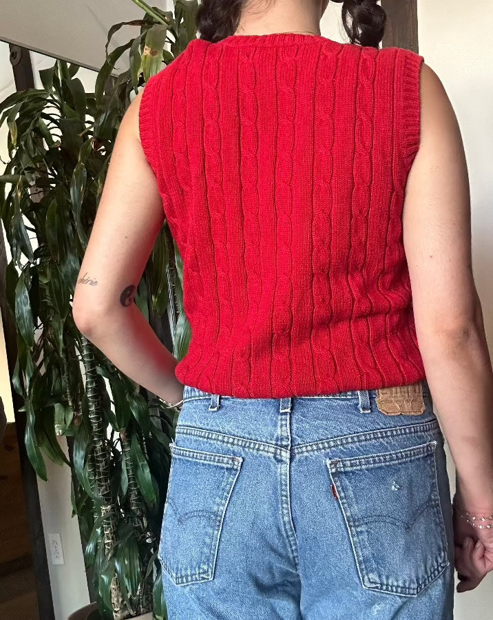 Vintage Red Sweater Vest