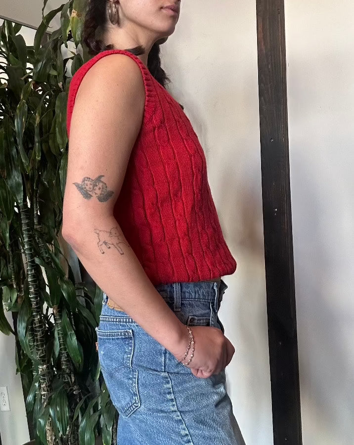 Vintage Red Sweater Vest