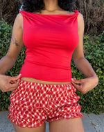 Red Twist Strap Top