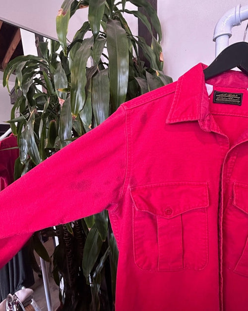 Vintage Red Eddie Bauer Button Down