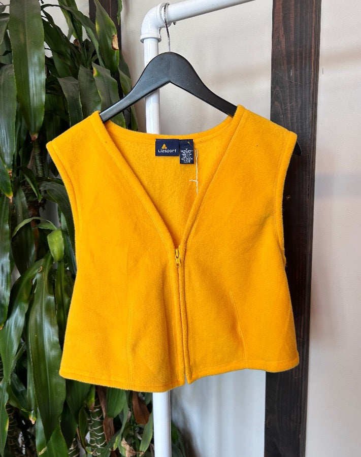 Vintage Yellow Fleece Vest