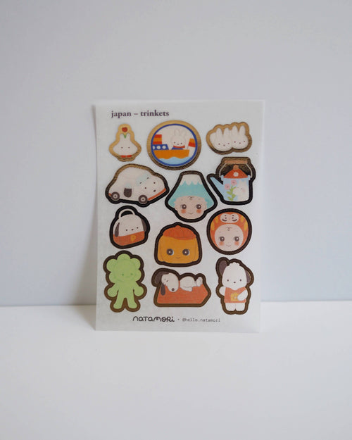 Japan – trinkets • washi foil sticker sheet