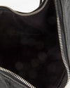 Black Zipper Crescent Shoulder Bag